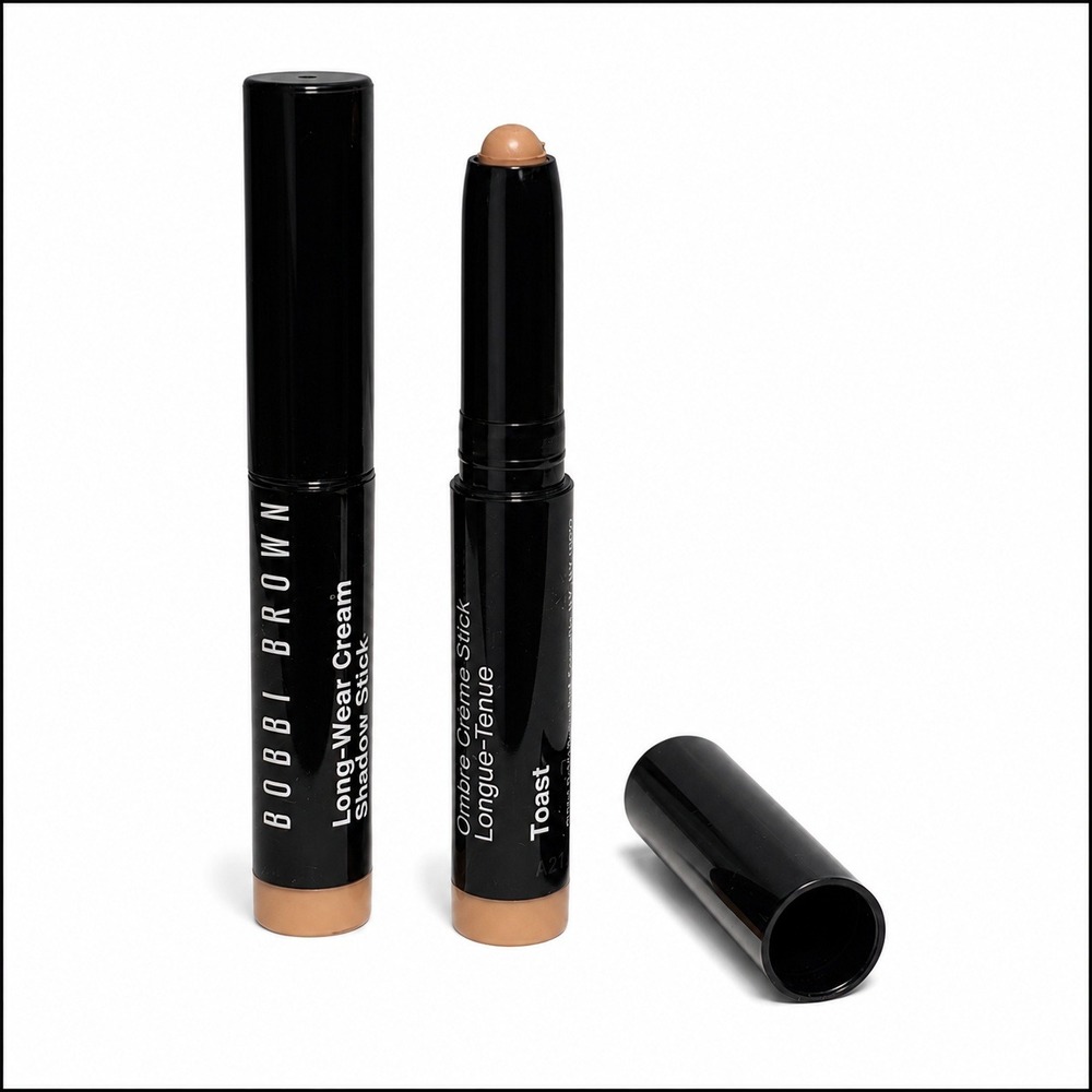 Bobbi Brown Long-Wear Cream Shadow Stick TOAST Set of 2 Matte Neutral Eyeshadow